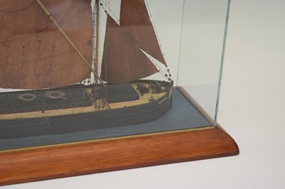Lot 297 - Glass cased model of 'Kathleen' Thames barge