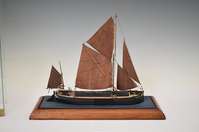 Lot 297 - Glass cased model of 'Kathleen' Thames barge