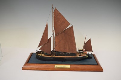 Lot 297 - Glass cased model of 'Kathleen' Thames barge