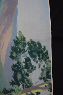 Lot 260 - Circa 1950s Ceylon Tea poster, 'Plucking tea in Ceylon'