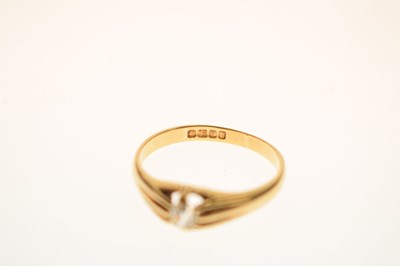 Lot 7 - 18ct gold gypsy set diamond solitaire ring