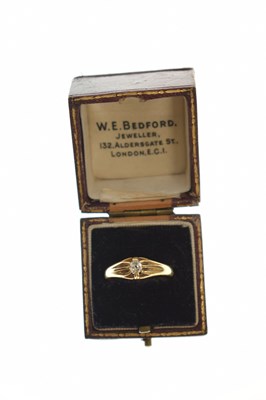 Lot 7 - 18ct gold gypsy set diamond solitaire ring