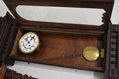 Lot 589 - Gustav Becker two-weight Vienna wall clock plus large spring-driven Vienna (2)