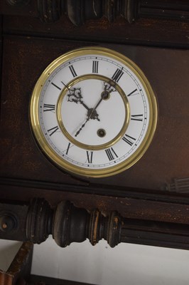 Lot 589 - Gustav Becker two-weight Vienna wall clock plus large spring-driven Vienna (2)