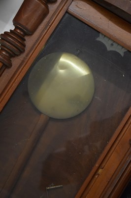 Lot 589 - Gustav Becker two-weight Vienna wall clock plus large spring-driven Vienna (2)