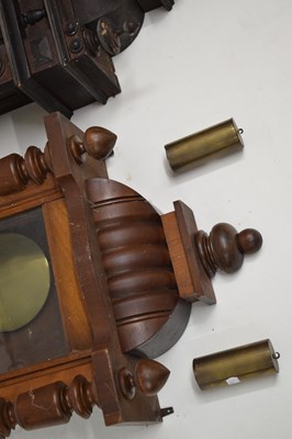 Lot 589 - Gustav Becker two-weight Vienna wall clock plus large spring-driven Vienna (2)