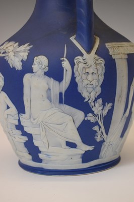 Lot 297 - Wedgwood Blue Jasper model of the Portland vase, 19th century