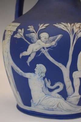Lot 297 - Wedgwood Blue Jasper model of the Portland vase, 19th century