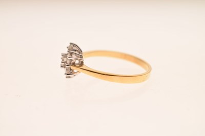 Lot 13 - Diamond flower head 18ct yellow and white gold set cluster ring