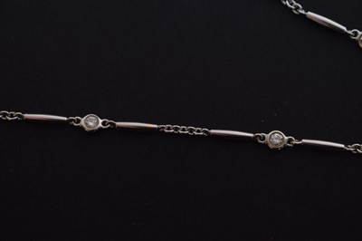 Lot 43 - Cartier diamond 18ct white gold necklace