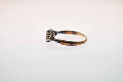 Lot 5 - Diamond 18ct yellow gold three stone ring