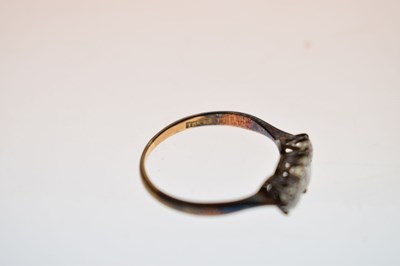 Lot 5 - Diamond 18ct yellow gold three stone ring
