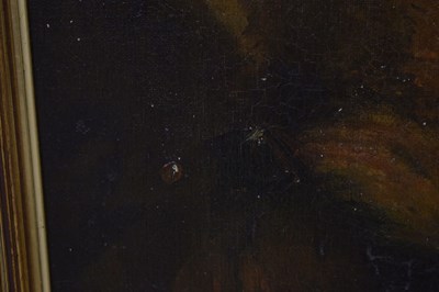 Lot 738 - Two French oils on canvas - Dead game, and a copper pot still life