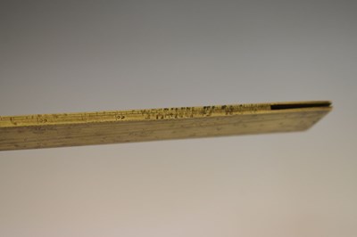 Lot 199 - 17th century brass folding Gunter sector measure rule in the manner of Edmund Gunter