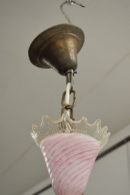 Lot 420 - Murano glass six branch chandelier