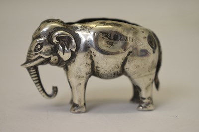 Lot 81 - Early 20th century novelty silver pin cushion in the form of an elephant