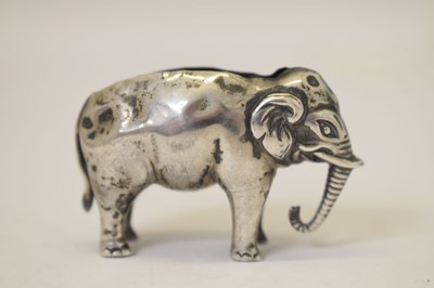 Lot 81 - Early 20th century novelty silver pin cushion in the form of an elephant