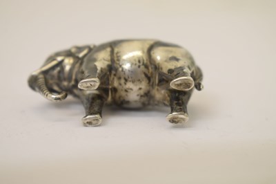 Lot 81 - Early 20th century novelty silver pin cushion in the form of an elephant