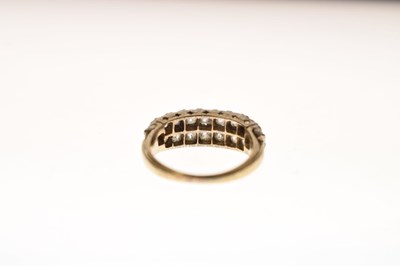 Lot 5 - Early 19th century diamond two-row half eternity ring