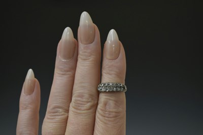 Lot 5 - Early 19th century diamond two-row half eternity ring