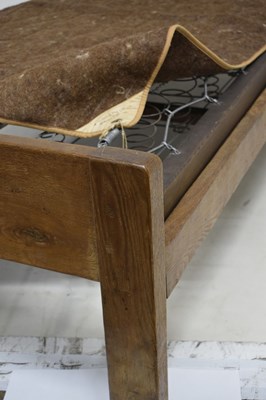 Lot 467 - Robert ‘Mouseman’ Thompson (1876-1955) of Kilburn - Early oak single bed