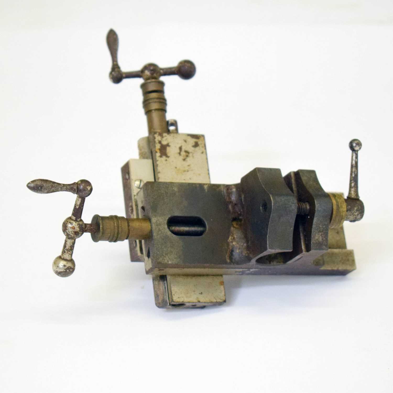 Lot 263 - Hand cranked compound watchmaker's slide lathe