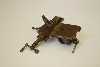 Lot 263 - Hand cranked compound watchmaker's slide lathe