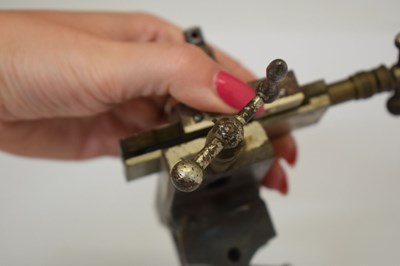 Lot 263 - Hand cranked compound watchmaker's slide lathe