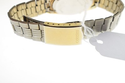 Lot 219 - Seiko - 5 two-tone bracelet watch