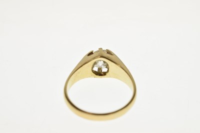 Lot 2 - Diamond solitaire 18ct yellow gold ring