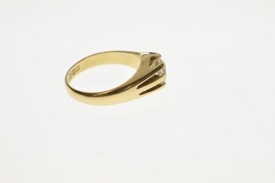 Lot 2 - Diamond solitaire 18ct yellow gold ring