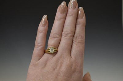 Lot 2 - Diamond solitaire 18ct yellow gold ring