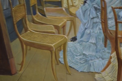 Lot 493 - After James Tissot (1836-1902) - Oil on canvas - ‘The Gallery of H.M.S. Calcutta’