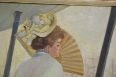 Lot 493 - After James Tissot (1836-1902) - Oil on canvas - ‘The Gallery of H.M.S. Calcutta’