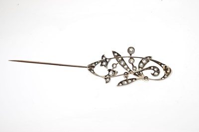 Lot 20 - Early 20th century Belle Epoque diamond brooch