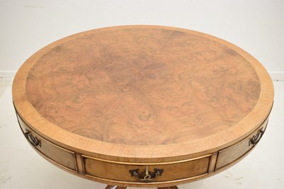 Lot 764 - Reproduction Regency-style drum library or centre table