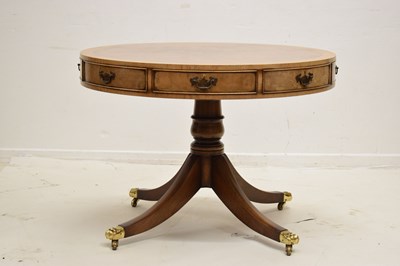 Lot 764 - Reproduction Regency-style drum library or centre table