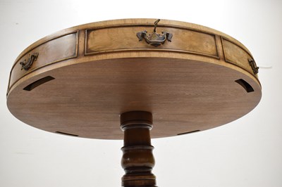 Lot 764 - Reproduction Regency-style drum library or centre table