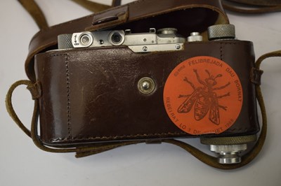 Lot 256 - A Leica DRP Ernst Leitz Wetzlar camera number 314744 fitted with a Summar F=5cm 1/2 lens