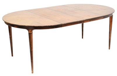 Lot 450 - AB. Seffle Mobelfabrik (Sweden) - Teak and rosewood-veneered extending dining table plus six chairs