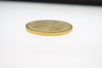 Lot Queen Victoria five pound gold coin (Quintuple sovereign), 1887