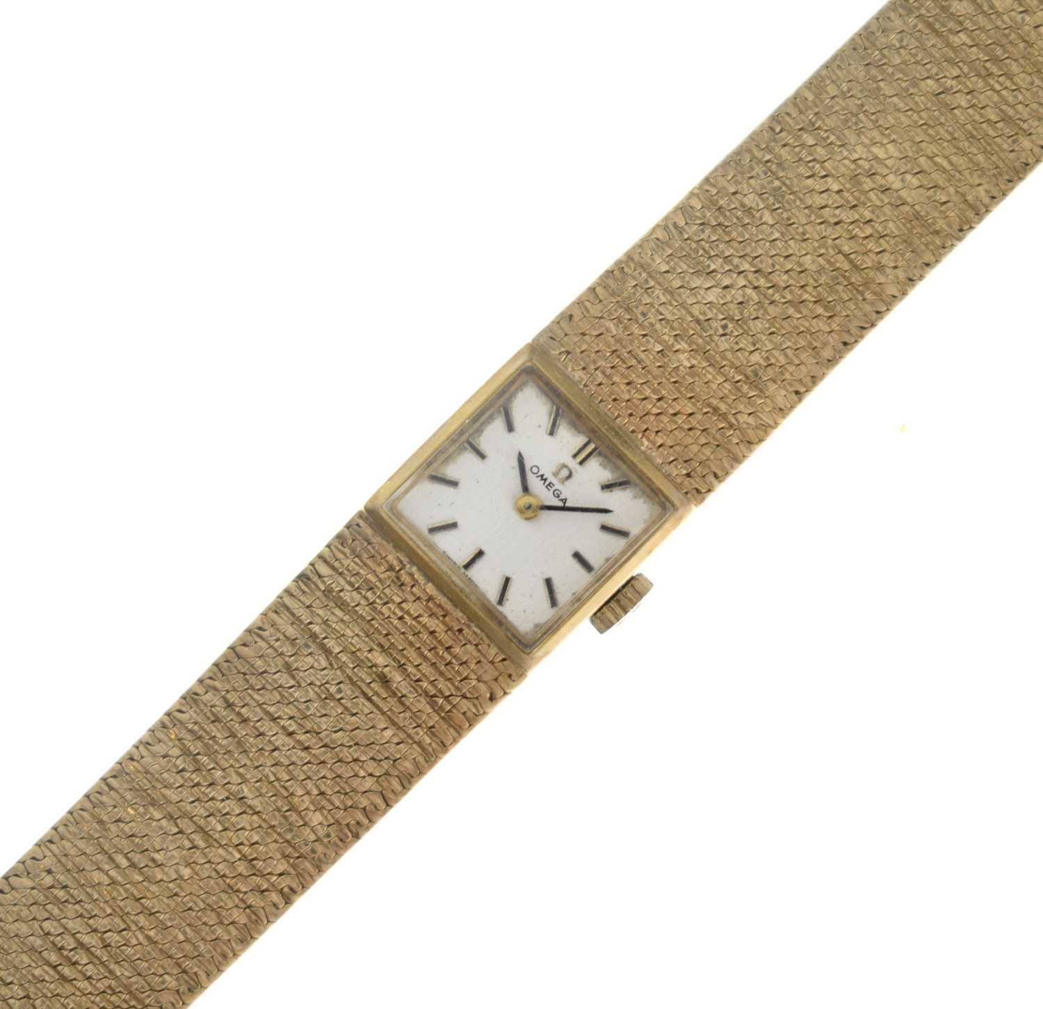 Lot Omega - Lady's 1960s 9ct gold bracelet watch