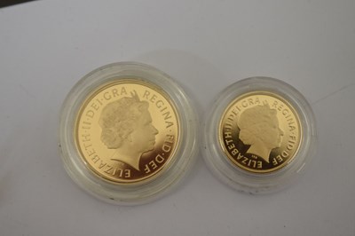 Lot Elizabeth II gold proof four coin Sovereign Collection set, 2013