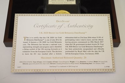 Lot Elizabeth II gold 1oz Britannia, 2020