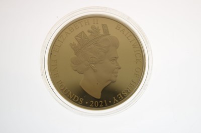 Lot Jersey - Elizabeth II gold £5 coin, 2021