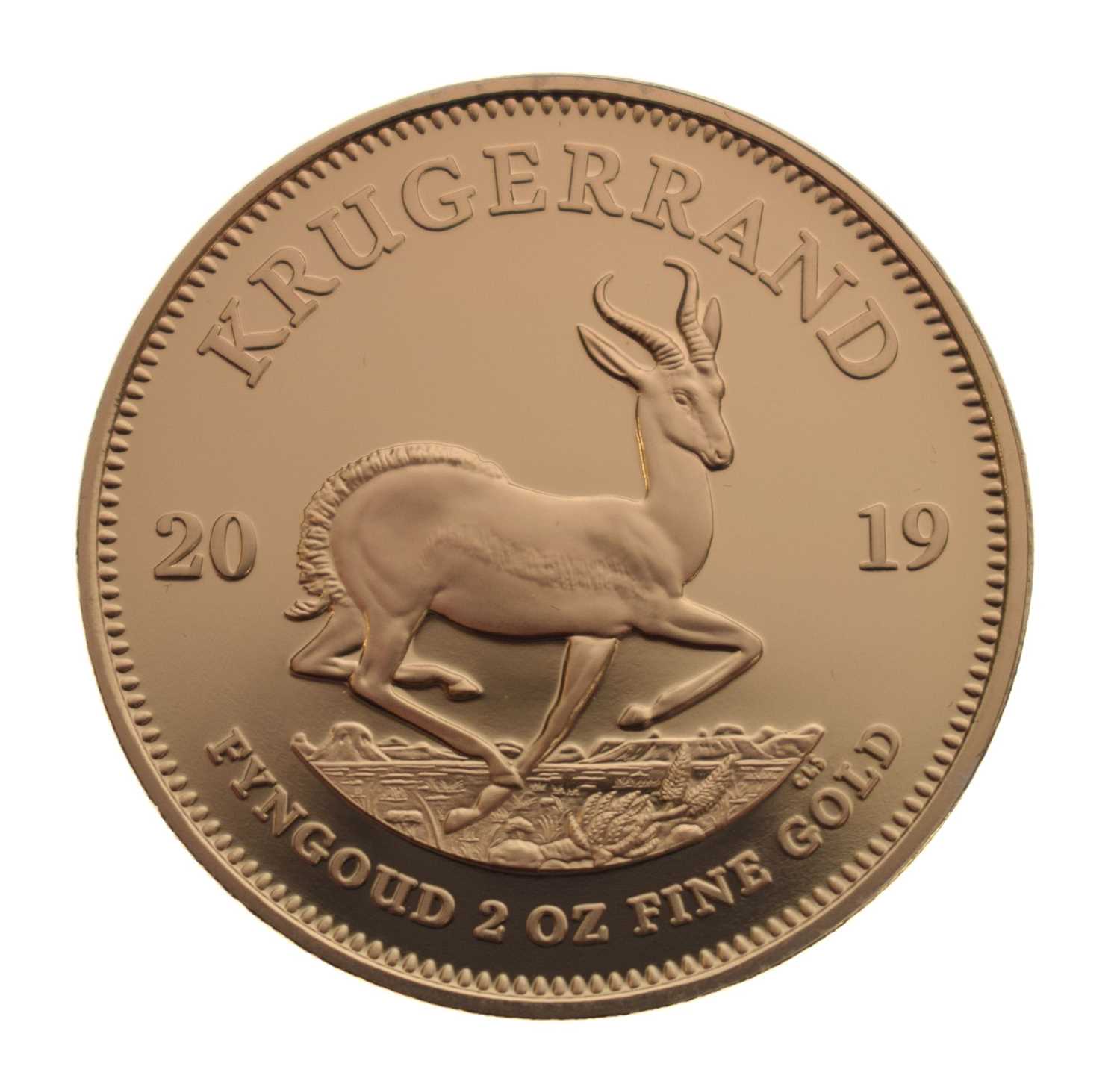 Lot South African 2oz fyngoud / fine gold Krugerrand, 2019