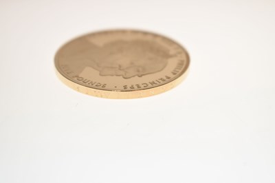 Lot Elizabeth II gold proof £5 coin, 2017, commemorating the platinum wedding anniversary