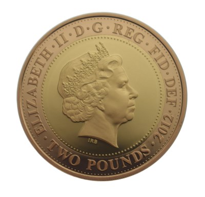 Lot Elizabeth II gold proof two-pound coin, 2016