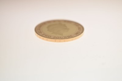 Lot Elizabeth II gold proof two-pound coin, 2016