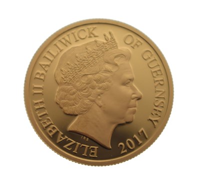 Lot Bailiwick of Guernsey - Elizabeth II gold proof one pound coin, 2017